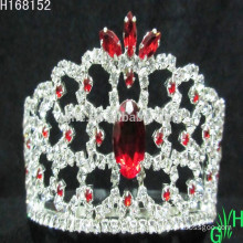 Wholesale Mini Beauty Red Rhinestone Tiara Crown